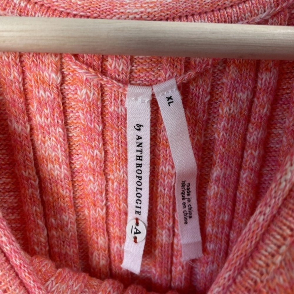By Anthropologie Coral Marled Knit Ribbed Tank Top - Picture 7 of 10